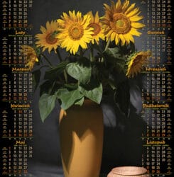 Kalendarz plakatowy Słoneczniki