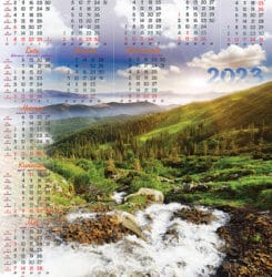 kalendarz plakatowy Strumień