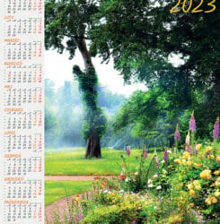 Kalendarz plakatowy Ogród