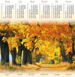 kalendarz plakatowy aleja