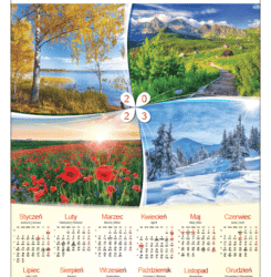 Kalendarz plakatowy 4 pory roku