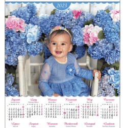 Kalendarz plakatowy B24 Dziewczynka 2023