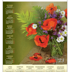 kalendarz plakatowy A30 Kwiaty Polskie