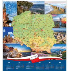 kalendarz plakatowy B02 Mapa Polski