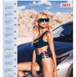 kalendarz plakatowy B06 Dziewczyna z samochodem